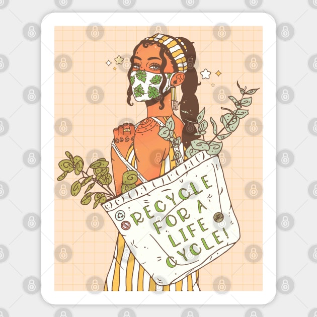 Recycle! Sticker by AlijhaeArts